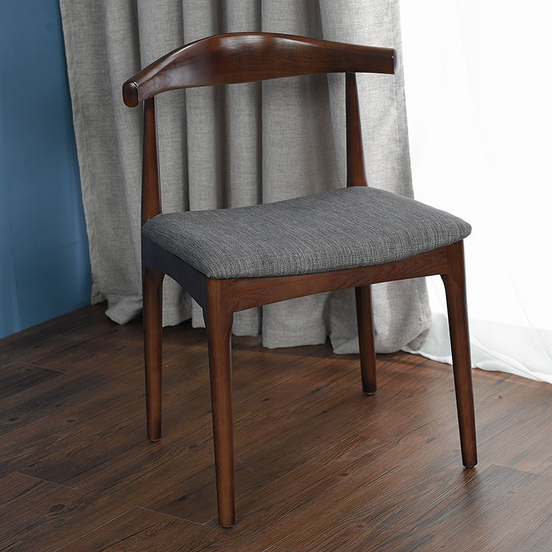 Contemporary Style Chair Dining Armless Side Chair with Wooden Legs Dark Gray 1 Piece Clearhalo ' kitchen&dining_furn' 'Dining Chairs' 'Dining Tables & Seating' 'dining_chair' 'furn' 'furn_dining_chair' 'Furniture' 'furniture_dining_chair' 'Kitchen & Dining Furniture' 'kitchen' 4572744