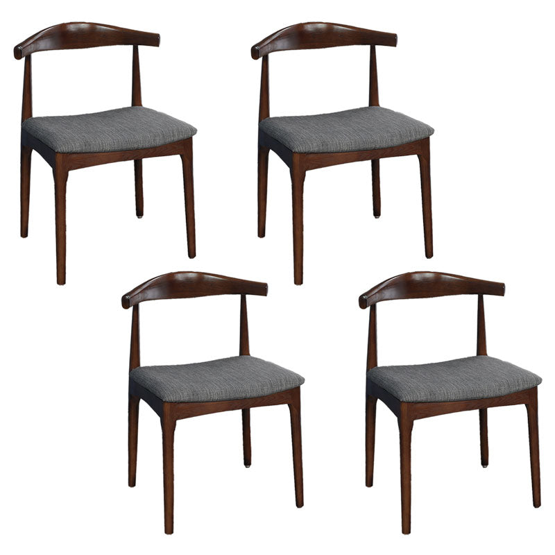 Contemporary Style Chair Dining Armless Side Chair with Wooden Legs Dark Gray 4 Piece Set Clearhalo ' kitchen&dining_furn' 'Dining Chairs' 'Dining Tables & Seating' 'dining_chair' 'furn' 'furn_dining_chair' 'Furniture' 'furniture_dining_chair' 'Kitchen & Dining Furniture' 'kitchen' 4572746