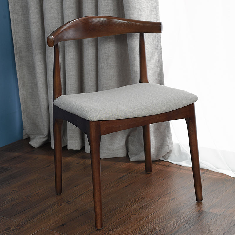 Contemporary Style Chair Dining Armless Side Chair with Wooden Legs Light Gray 1 Piece Clearhalo ' kitchen&dining_furn' 'Dining Chairs' 'Dining Tables & Seating' 'dining_chair' 'furn' 'furn_dining_chair' 'Furniture' 'furniture_dining_chair' 'Kitchen & Dining Furniture' 'kitchen' 4572747