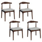 Contemporary Style Chair Dining Armless Side Chair with Wooden Legs Light Gray 4 Piece Set Clearhalo ' kitchen&dining_furn' 'Dining Chairs' 'Dining Tables & Seating' 'dining_chair' 'furn' 'furn_dining_chair' 'Furniture' 'furniture_dining_chair' 'Kitchen & Dining Furniture' 'kitchen' 4572749