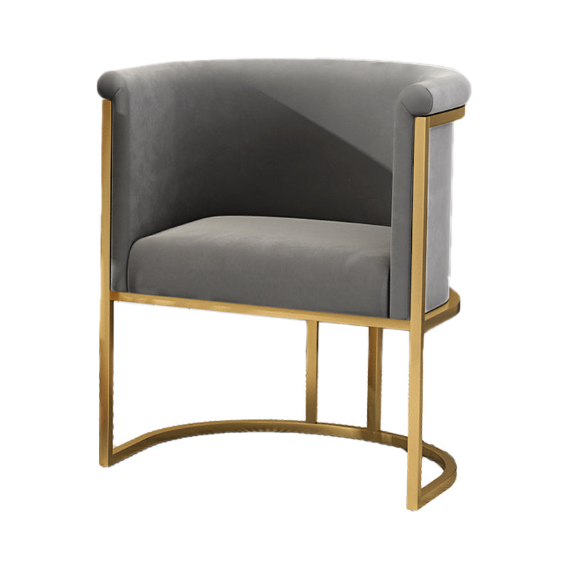 Scandinavian Style Armless Solid Back Chairs Luxury Upholstered Side Chair Grey 1 Piece Clearhalo ' kitchen&dining_furn' 'Dining Chairs' 'Dining Tables & Seating' 'dining_chair' 'furn' 'furn_dining_chair' 'Furniture' 'furniture_dining_chair' 'Kitchen & Dining Furniture' 'kitchen' 4572752