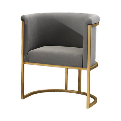 Scandinavian Style Armless Solid Back Chairs Luxury Upholstered Side Chair Grey 1 Piece Clearhalo ' kitchen&dining_furn' 'Dining Chairs' 'Dining Tables & Seating' 'dining_chair' 'furn' 'furn_dining_chair' 'Furniture' 'furniture_dining_chair' 'Kitchen & Dining Furniture' 'kitchen' 4572752