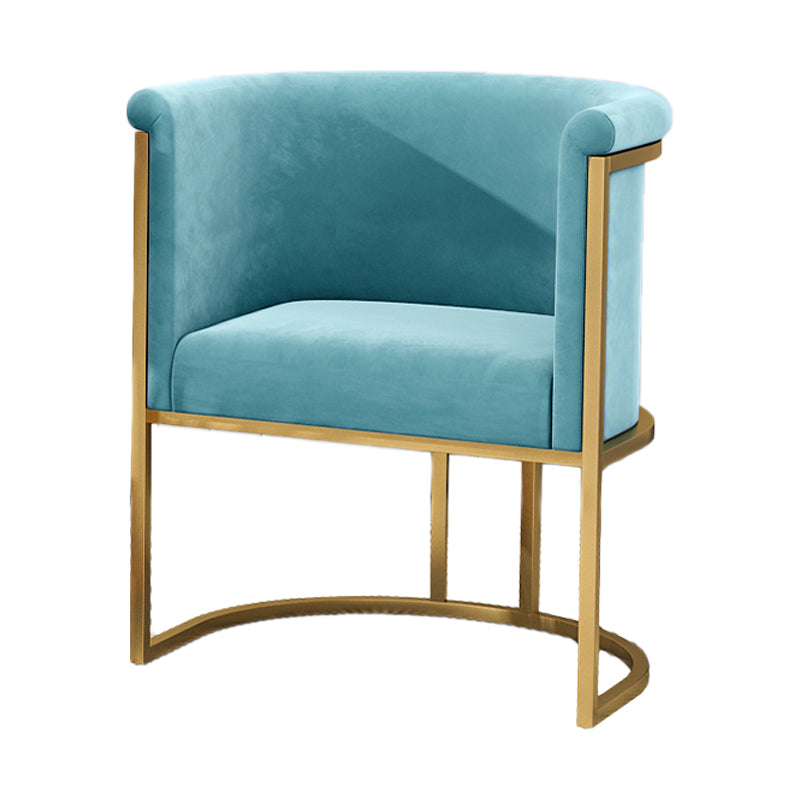 Scandinavian Style Armless Solid Back Chairs Luxury Upholstered Side Chair Sky Blue 1 Piece Clearhalo ' kitchen&dining_furn' 'Dining Chairs' 'Dining Tables & Seating' 'dining_chair' 'furn' 'furn_dining_chair' 'Furniture' 'furniture_dining_chair' 'Kitchen & Dining Furniture' 'kitchen' 4572757