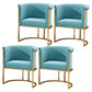 Scandinavian Style Armless Solid Back Chairs Luxury Upholstered Side Chair Sky Blue 4 Piece Set Clearhalo ' kitchen&dining_furn' 'Dining Chairs' 'Dining Tables & Seating' 'dining_chair' 'furn' 'furn_dining_chair' 'Furniture' 'furniture_dining_chair' 'Kitchen & Dining Furniture' 'kitchen' 4572761