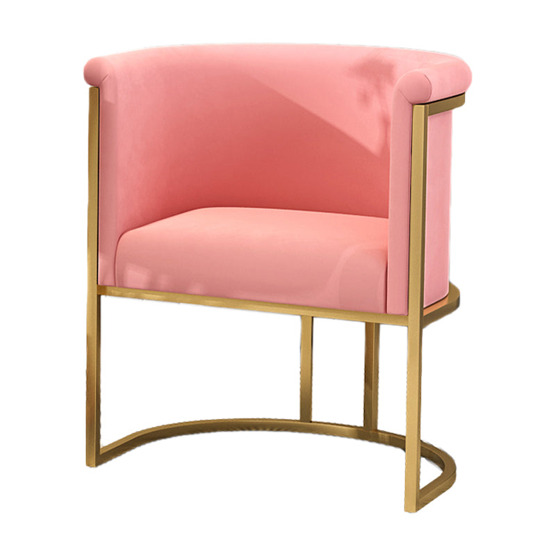 Scandinavian Style Armless Solid Back Chairs Luxury Upholstered Side Chair Pink 1 Piece Clearhalo ' kitchen&dining_furn' 'Dining Chairs' 'Dining Tables & Seating' 'dining_chair' 'furn' 'furn_dining_chair' 'Furniture' 'furniture_dining_chair' 'Kitchen & Dining Furniture' 'kitchen' 4572763