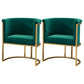 Scandinavian Style Armless Solid Back Chairs Luxury Upholstered Side Chair Blackish Green 2 Piece Set Clearhalo ' kitchen&dining_furn' 'Dining Chairs' 'Dining Tables & Seating' 'dining_chair' 'furn' 'furn_dining_chair' 'Furniture' 'furniture_dining_chair' 'Kitchen & Dining Furniture' 'kitchen' 4572769