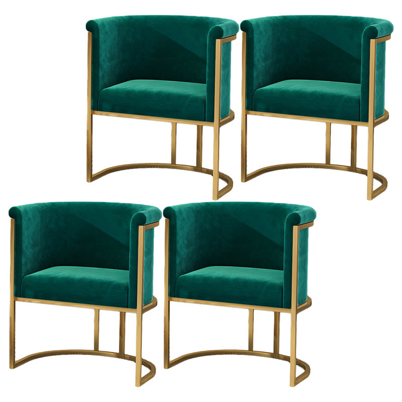 Scandinavian Style Armless Solid Back Chairs Luxury Upholstered Side Chair Blackish Green 4 Piece Set Clearhalo ' kitchen&dining_furn' 'Dining Chairs' 'Dining Tables & Seating' 'dining_chair' 'furn' 'furn_dining_chair' 'Furniture' 'furniture_dining_chair' 'Kitchen & Dining Furniture' 'kitchen' 4572770