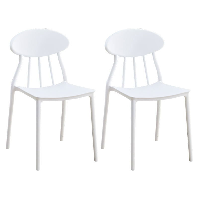 Modern Conference Room Plastic Side Chair Matte Finish Open Back Dining Chair White 2 Piece Set Clearhalo ' kitchen&dining_furn' 'Dining Chairs' 'Dining Tables & Seating' 'dining_chair' 'furn' 'furn_dining_chair' 'Furniture' 'furniture_dining_chair' 'Kitchen & Dining Furniture' 'kitchen' 4572775