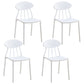 Modern Conference Room Plastic Side Chair Matte Finish Open Back Dining Chair White 4 Piece Set Clearhalo ' kitchen&dining_furn' 'Dining Chairs' 'Dining Tables & Seating' 'dining_chair' 'furn' 'furn_dining_chair' 'Furniture' 'furniture_dining_chair' 'Kitchen & Dining Furniture' 'kitchen' 4572777