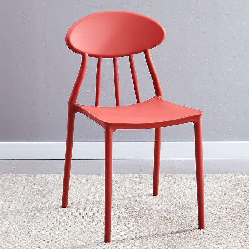 Modern Conference Room Plastic Side Chair Matte Finish Open Back Dining Chair Red 1 Piece Clearhalo ' kitchen&dining_furn' 'Dining Chairs' 'Dining Tables & Seating' 'dining_chair' 'furn' 'furn_dining_chair' 'Furniture' 'furniture_dining_chair' 'Kitchen & Dining Furniture' 'kitchen' 4572779