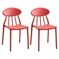 Modern Conference Room Plastic Side Chair Matte Finish Open Back Dining Chair Red 2 Piece Set Clearhalo ' kitchen&dining_furn' 'Dining Chairs' 'Dining Tables & Seating' 'dining_chair' 'furn' 'furn_dining_chair' 'Furniture' 'furniture_dining_chair' 'Kitchen & Dining Furniture' 'kitchen' 4572780