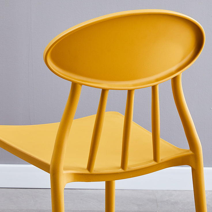 Modern Conference Room Plastic Side Chair Matte Finish Open Back Dining Chair Clearhalo ' kitchen&dining_furn' 'Dining Chairs' 'Dining Tables & Seating' 'dining_chair' 'furn' 'furn_dining_chair' 'Furniture' 'furniture_dining_chair' 'Kitchen & Dining Furniture' 'kitchen' 4572786