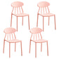 Modern Conference Room Plastic Side Chair Matte Finish Open Back Dining Chair Pink 4 Piece Set Clearhalo ' kitchen&dining_furn' 'Dining Chairs' 'Dining Tables & Seating' 'dining_chair' 'furn' 'furn_dining_chair' 'Furniture' 'furniture_dining_chair' 'Kitchen & Dining Furniture' 'kitchen' 4572787