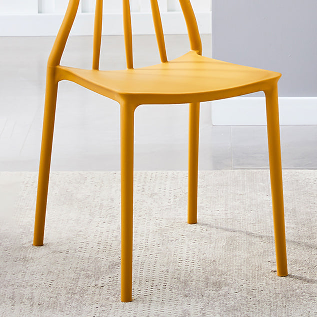 Modern Conference Room Plastic Side Chair Matte Finish Open Back Dining Chair Clearhalo ' kitchen&dining_furn' 'Dining Chairs' 'Dining Tables & Seating' 'dining_chair' 'furn' 'furn_dining_chair' 'Furniture' 'furniture_dining_chair' 'Kitchen & Dining Furniture' 'kitchen' 4572788