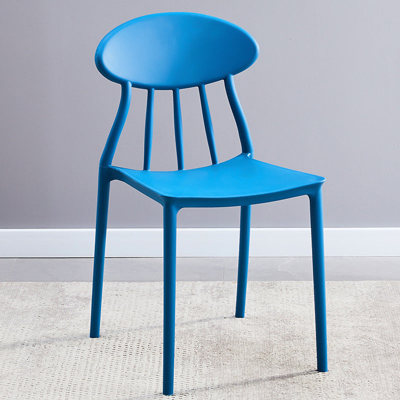 Modern Conference Room Plastic Side Chair Matte Finish Open Back Dining Chair Blue 1 Piece Clearhalo ' kitchen&dining_furn' 'Dining Chairs' 'Dining Tables & Seating' 'dining_chair' 'furn' 'furn_dining_chair' 'Furniture' 'furniture_dining_chair' 'Kitchen & Dining Furniture' 'kitchen' 4572789