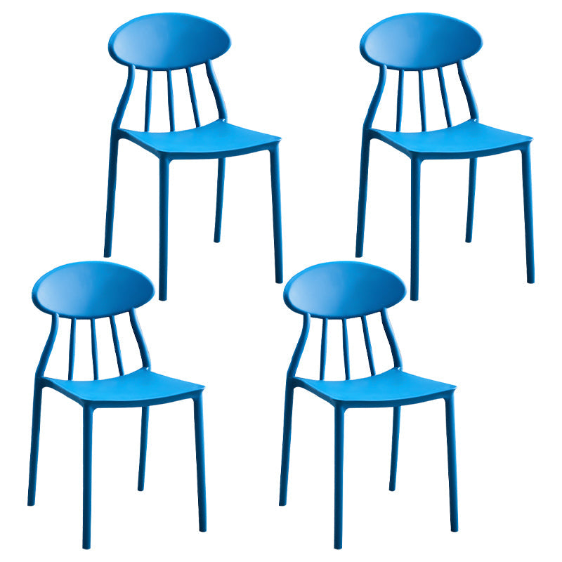 Modern Conference Room Plastic Side Chair Matte Finish Open Back Dining Chair Blue 4 Piece Set Clearhalo ' kitchen&dining_furn' 'Dining Chairs' 'Dining Tables & Seating' 'dining_chair' 'furn' 'furn_dining_chair' 'Furniture' 'furniture_dining_chair' 'Kitchen & Dining Furniture' 'kitchen' 4572793