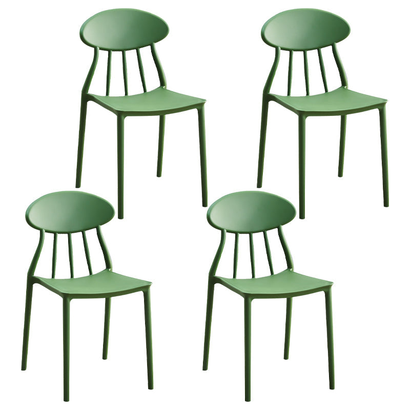 Modern Conference Room Plastic Side Chair Matte Finish Open Back Dining Chair Green 4 Piece Set Clearhalo ' kitchen&dining_furn' 'Dining Chairs' 'Dining Tables & Seating' 'dining_chair' 'furn' 'furn_dining_chair' 'Furniture' 'furniture_dining_chair' 'Kitchen & Dining Furniture' 'kitchen' 4572797