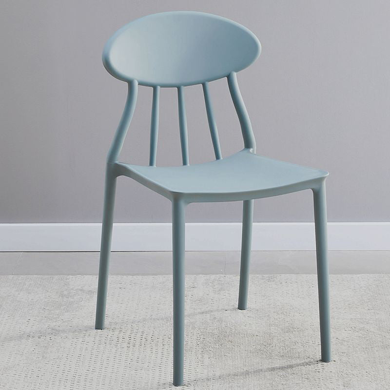 Modern Conference Room Plastic Side Chair Matte Finish Open Back Dining Chair Gray-Green 1 Piece Clearhalo ' kitchen&dining_furn' 'Dining Chairs' 'Dining Tables & Seating' 'dining_chair' 'furn' 'furn_dining_chair' 'Furniture' 'furniture_dining_chair' 'Kitchen & Dining Furniture' 'kitchen' 4572798