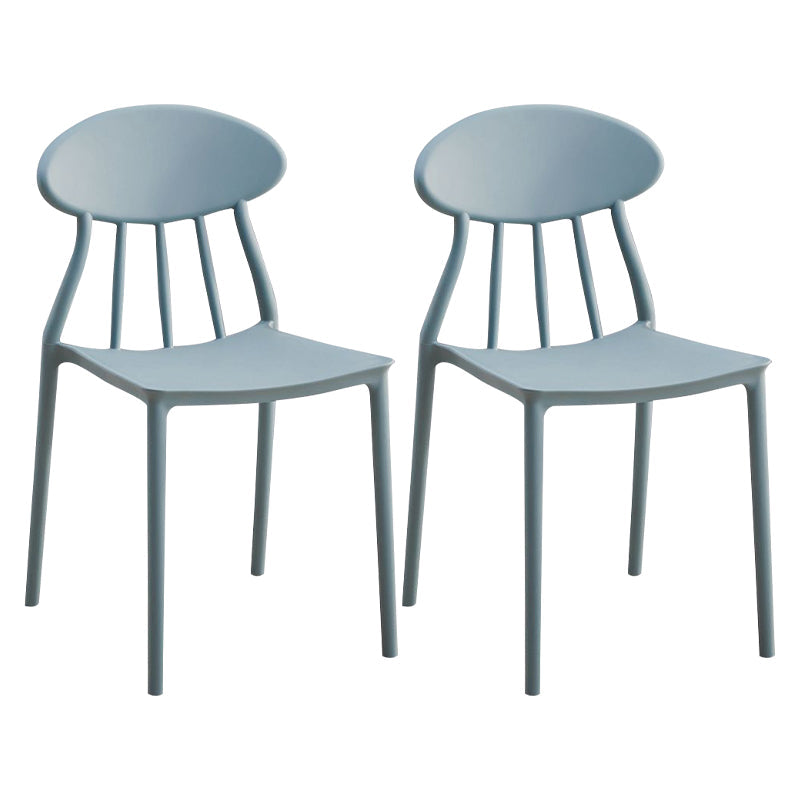 Modern Conference Room Plastic Side Chair Matte Finish Open Back Dining Chair Gray-Green 2 Piece Set Clearhalo ' kitchen&dining_furn' 'Dining Chairs' 'Dining Tables & Seating' 'dining_chair' 'furn' 'furn_dining_chair' 'Furniture' 'furniture_dining_chair' 'Kitchen & Dining Furniture' 'kitchen' 4572799