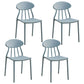 Modern Conference Room Plastic Side Chair Matte Finish Open Back Dining Chair Gray-Green 4 Piece Set Clearhalo ' kitchen&dining_furn' 'Dining Chairs' 'Dining Tables & Seating' 'dining_chair' 'furn' 'furn_dining_chair' 'Furniture' 'furniture_dining_chair' 'Kitchen & Dining Furniture' 'kitchen' 4572800