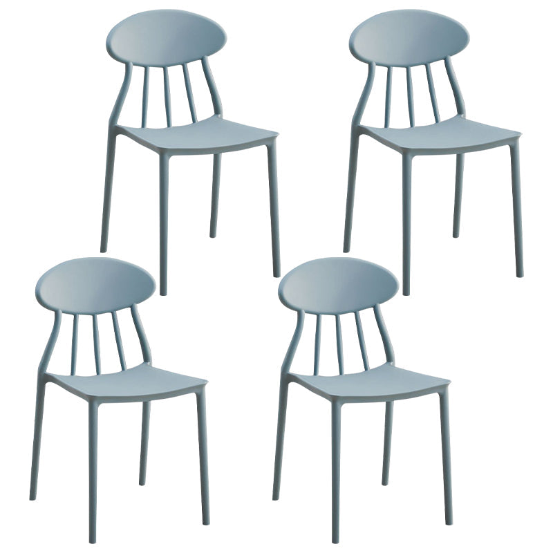Modern Conference Room Plastic Side Chair Matte Finish Open Back Dining Chair Gray-Green 4 Piece Set Clearhalo ' kitchen&dining_furn' 'Dining Chairs' 'Dining Tables & Seating' 'dining_chair' 'furn' 'furn_dining_chair' 'Furniture' 'furniture_dining_chair' 'Kitchen & Dining Furniture' 'kitchen' 4572800
