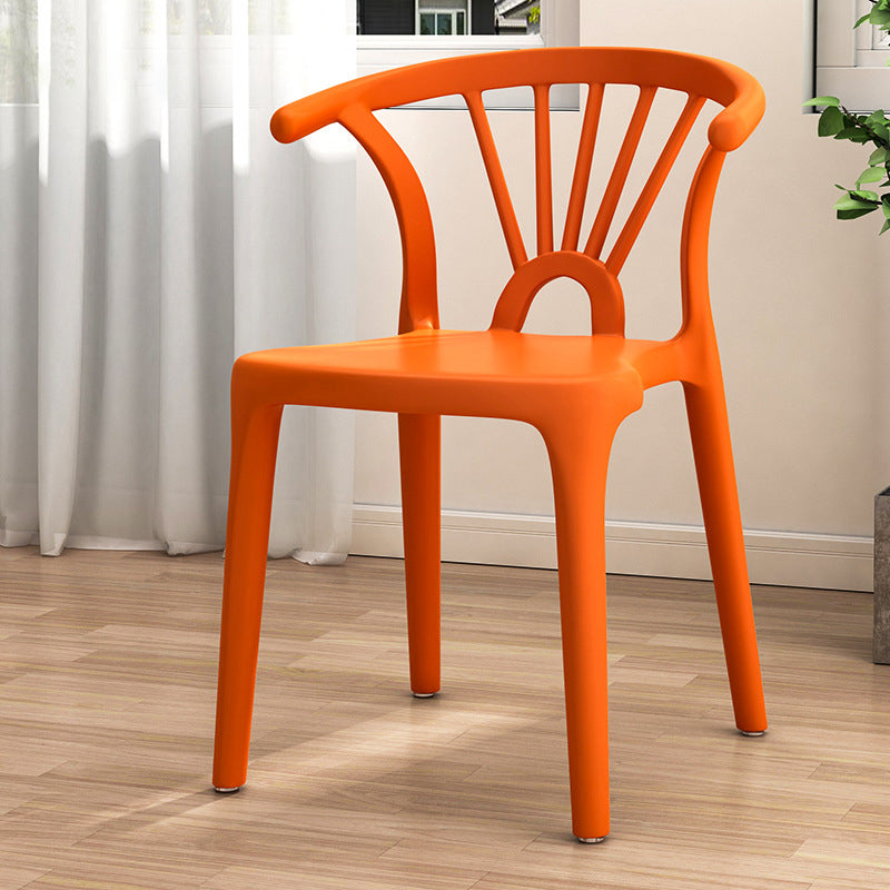 Modern Home Plastic Arm Chair Matte Finish Wishbone Dining Chair Clearhalo ' kitchen&dining_furn' 'Dining Chairs' 'Dining Tables & Seating' 'dining_chair' 'Furniture' 'furniture_dining_chair' 'Kitchen & Dining Furniture' 'kitchen' 4572808