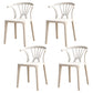Modern Home Plastic Arm Chair Matte Finish Wishbone Dining Chair White Set of 4 Clearhalo ' kitchen&dining_furn' 'Dining Chairs' 'Dining Tables & Seating' 'dining_chair' 'Furniture' 'furniture_dining_chair' 'Kitchen & Dining Furniture' 'kitchen' 4572809