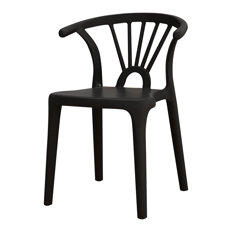 Modern Home Plastic Arm Chair Matte Finish Wishbone Dining Chair Clearhalo ' kitchen&dining_furn' 'Dining Chairs' 'Dining Tables & Seating' 'dining_chair' 'Furniture' 'furniture_dining_chair' 'Kitchen & Dining Furniture' 'kitchen' 4572810