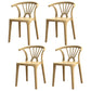 Modern Home Plastic Arm Chair Matte Finish Wishbone Dining Chair Khaki Set of 4 Clearhalo ' kitchen&dining_furn' 'Dining Chairs' 'Dining Tables & Seating' 'dining_chair' 'Furniture' 'furniture_dining_chair' 'Kitchen & Dining Furniture' 'kitchen' 4572818