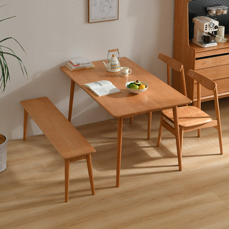 Modern 1/3/4/5 Pieces Dining Room Set Solid Wood Dining Table and Chairs 3 Pieces: Table, 2 Natural Chairs Clearhalo 'Dining Room Sets' 'Dining Tables & Seating' 'dining_room_set' 'furn' 'furn_dining_room_set' 'Furniture' 'furniture_dining_room_set' 'Kitchen & Dining Furniture' 'kitchen&dining_furn' 'kitchen' 4572895