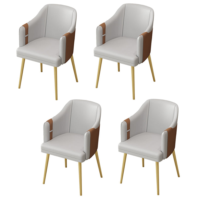 Nordic 1/4/5 Pieces Dining Set Sintered Stone Top Dining Table with Leather Chairs 4 Grey Chairs Clearhalo 'Dining Room Sets' 'Dining Tables & Seating' 'dining_room_set' 'furn' 'furn_dining_room_set' 'Furniture' 'furniture_dining_room_set' 'Kitchen & Dining Furniture' 'kitchen&dining_furn' 'kitchen' 4572925