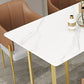 Nordic 1/4/5 Pieces Dining Set Sintered Stone Top Dining Table with Leather Chairs Clearhalo 'Dining Room Sets' 'Dining Tables & Seating' 'dining_room_set' 'furn' 'furn_dining_room_set' 'Furniture' 'furniture_dining_room_set' 'Kitchen & Dining Furniture' 'kitchen&dining_furn' 'kitchen' 4572930