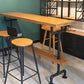 Brown Industrial Bar Table Pine Wood Milk Tea Shop Casual Bar Table Clearhalo 'Bar Furniture' 'Bar Tables' 'bar_tables' 'furn' 'furn_bar_tables' 'Furniture' 'furniture_bar_tables' 'Kitchen & Dining Furniture' 4575060