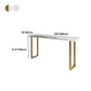 White Glam Style Table in Iron Top and Faux Marble Milk Tea Shop Bar Table Clearhalo 'Bar Furniture' 'Bar Tables' 'bar_tables' 'furn' 'furn_bar_tables' 'Furniture' 'furniture_bar_tables' 'Kitchen & Dining Furniture' 4575076