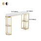 Glam Marble Counter Table with Specialty Top Double Pedestal Table - 42" H Clearhalo 'Bar Furniture' 'Bar Tables' 'bar_tables' 'furn' 'furn_bar_tables' 'Furniture' 'furniture_bar_tables' 'Kitchen & Dining Furniture' 4575097