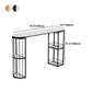 White Marble Hall Table with Specialty Top Glam Double Pedestal Table - 42" H Clearhalo 'Bar Furniture' 'Bar Tables' 'bar_tables' 'furn' 'furn_bar_tables' 'Furniture' 'furniture_bar_tables' 'Kitchen & Dining Furniture' 4575115