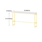 Glam Counter Table Marble Rectangle Top Trestle Table - 41.3" H Clearhalo 'Bar Furniture' 'Bar Tables' 'bar_tables' 'furn' 'furn_bar_tables' 'Furniture' 'furniture_bar_tables' 'Kitchen & Dining Furniture' 4575167