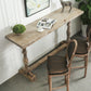 Light Brown Industrial Style Bar Table Solid Wood Milk Tea Shop Casual Bar Table 70.9"L x 19.7"W x 41.3"H Without Chairs Clearhalo 'Bar Furniture' 'Bar Tables' 'bar_tables' 'furn' 'furn_bar_tables' 'Furniture' 'furniture_bar_tables' 'Kitchen & Dining Furniture' 4575185