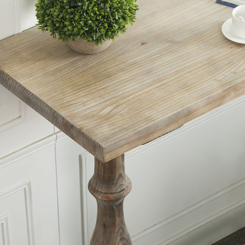 Light Brown Industrial Style Bar Table Solid Wood Milk Tea Shop Casual Bar Table Clearhalo 'Bar Furniture' 'Bar Tables' 'bar_tables' 'furn' 'furn_bar_tables' 'Furniture' 'furniture_bar_tables' 'Kitchen & Dining Furniture' 4575189