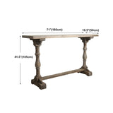 Light Brown Industrial Style Bar Table Solid Wood Milk Tea Shop Casual Bar Table Clearhalo 'Bar Furniture' 'Bar Tables' 'bar_tables' 'furn' 'furn_bar_tables' 'Furniture' 'furniture_bar_tables' 'Kitchen & Dining Furniture' 4575198