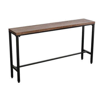 Brown Modern Style Table Solid Wood and Iron Breakroom Bar Table Without Chairs Clearhalo 'Bar Furniture' 'Bar Tables' 'bar_tables' 'furn' 'furn_bar_tables' 'Furniture' 'furniture_bar_tables' 'Kitchen & Dining Furniture' 4575219