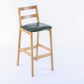 Modern Armless Backrest Counter Stool Wood Cafe Bar Stool with Cushion Blackish Green 1 Piece Clearhalo 'Bar Furniture' 'Bar Stools' 'bar_stools' 'furn' 'furn_bar_stools' 'furniture_bar_stools' 'Kitchen & Dining Furniture' 'kitchen&dining_furn' 'kitchen' 'kitchen_furn' Furniture' 4575256