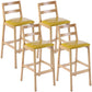 Modern Armless Backrest Counter Stool Wood Cafe Bar Stool with Cushion Ginger 4 Piece Set Clearhalo 'Bar Furniture' 'Bar Stools' 'bar_stools' 'furn' 'furn_bar_stools' 'furniture_bar_stools' 'Kitchen & Dining Furniture' 'kitchen&dining_furn' 'kitchen' 'kitchen_furn' Furniture' 4575266