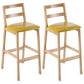 Modern Armless Backrest Counter Stool Wood Cafe Bar Stool with Cushion Ginger 2 Piece Set Clearhalo 'Bar Furniture' 'Bar Stools' 'bar_stools' 'furn' 'furn_bar_stools' 'furniture_bar_stools' 'Kitchen & Dining Furniture' 'kitchen&dining_furn' 'kitchen' 'kitchen_furn' Furniture' 4575268