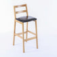 Modern Armless Backrest Counter Stool Wood Cafe Bar Stool with Cushion Black 1 Piece Clearhalo 'Bar Furniture' 'Bar Stools' 'bar_stools' 'furn' 'furn_bar_stools' 'furniture_bar_stools' 'Kitchen & Dining Furniture' 'kitchen&dining_furn' 'kitchen' 'kitchen_furn' Furniture' 4575282