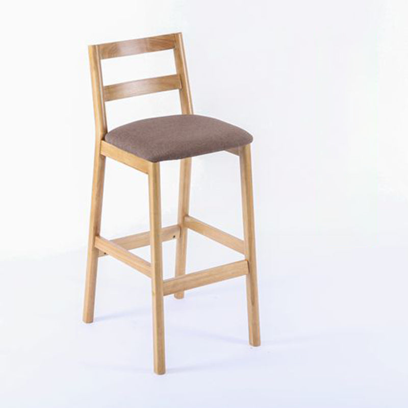 Modern Armless Backrest Counter Stool Wood Cafe Bar Stool with Cushion Coffee 1 Piece Clearhalo 'Bar Furniture' 'Bar Stools' 'bar_stools' 'furn' 'furn_bar_stools' 'furniture_bar_stools' 'Kitchen & Dining Furniture' 'kitchen&dining_furn' 'kitchen' 'kitchen_furn' Furniture' 4575291