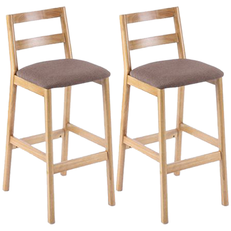 Modern Armless Backrest Counter Stool Wood Cafe Bar Stool with Cushion Coffee 2 Piece Set Clearhalo 'Bar Furniture' 'Bar Stools' 'bar_stools' 'furn' 'furn_bar_stools' 'furniture_bar_stools' 'Kitchen & Dining Furniture' 'kitchen&dining_furn' 'kitchen' 'kitchen_furn' Furniture' 4575292