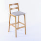 Modern Armless Backrest Counter Stool Wood Cafe Bar Stool with Cushion Grey 1 Piece Clearhalo 'Bar Furniture' 'Bar Stools' 'bar_stools' 'furn' 'furn_bar_stools' 'furniture_bar_stools' 'Kitchen & Dining Furniture' 'kitchen&dining_furn' 'kitchen' 'kitchen_furn' Furniture' 4575294