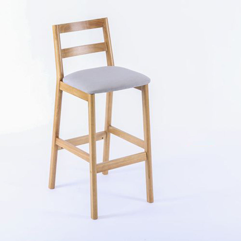 Modern Armless Backrest Counter Stool Wood Cafe Bar Stool with Cushion Grey 1 Piece Clearhalo 'Bar Furniture' 'Bar Stools' 'bar_stools' 'furn' 'furn_bar_stools' 'furniture_bar_stools' 'Kitchen & Dining Furniture' 'kitchen&dining_furn' 'kitchen' 'kitchen_furn' Furniture' 4575294