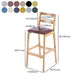 Modern Armless Backrest Counter Stool Wood Cafe Bar Stool with Cushion Clearhalo 'Bar Furniture' 'Bar Stools' 'bar_stools' 'furn' 'furn_bar_stools' 'furniture_bar_stools' 'Kitchen & Dining Furniture' 'kitchen&dining_furn' 'kitchen' 'kitchen_furn' Furniture' 4575296